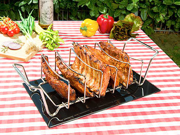 Barbeque Barbecue Fleisch BBQ Grillgut Smoking Grillkorb amerikanischer Hähnchen Koch