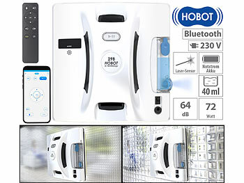 Sichler HOBOT-298 Profi-Fensterputz-Roboter mit Sprüh-Funktion, App-Steuerung