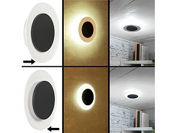 Luminea 4er-Set verstellbare LED-Wand- und Deckenleuchten, 600 Lumen, 10 W