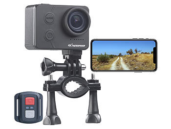 Somikon UHD-Action-Cam mit WLAN, Sony-Sensor, Versandrückläufer