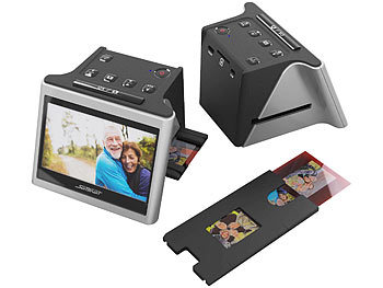 Somikon Stand-Alone-Dia- & Negativscanner, 5"/12,5 cm IPS-Display, 22 MP, HDMI