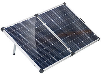 revolt Faltbares mobiles 160W Solarpanel mit Laderegler 12V/10A mit USB