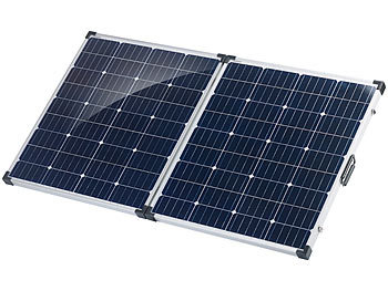 revolt Faltbares mobiles 160W Solarpanel mit Laderegler 12V/10A mit USB