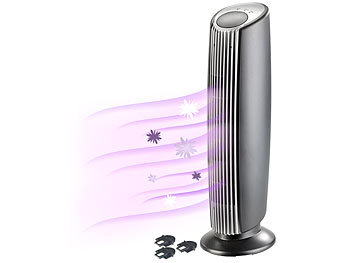 Raumgrößen Flächen Ionengeneratoren Negative Ionen Luftbehandlungen Reinigung: Sichler Luftreiniger mit Ionisator, UV, Filter, Gebläse & Aroma-Funktion, 13 W