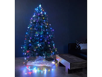 Lunartec Christbaum-Überwurf-Lichterkette, 240 bunte LEDs, 6 Girlanden, je 4 m