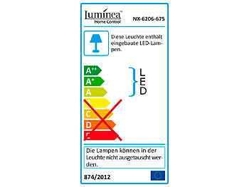 Luminea Home Control 2er-Set WLAN-LED-Deckenleuchten für Amazon Alexa&Google Assistant, 36W