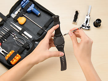AGT 19-teiliges Uhrmacher-Werkzeug-Set zur Uhren-Reparatur & -Wartung