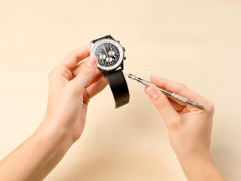 AGT 19-teiliges Uhrmacher-Werkzeug-Set zur Uhren-Reparatur & -Wartung
