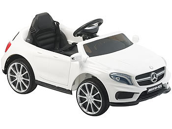 Playtastic Kinderauto Mercedes-Benz GLA 45, bis 7 km/h, Fernsteuerung, MP3, weiß