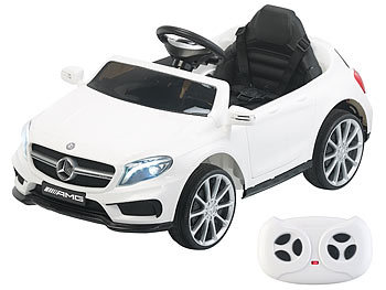 Elektro Auto Kinder: Playtastic Kinderauto Mercedes-Benz GLA 45, bis 7 km/h, Fernsteuerung, MP3, weiß