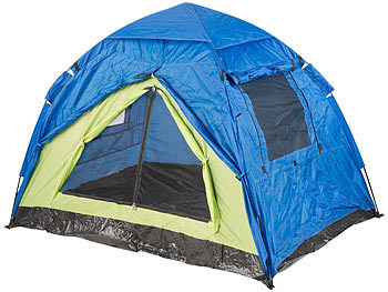 mehr-Personen-Camping-Zelt: Semptec Automatik-Kuppelzelt für 2 Personen, 5.000 mm Wassersäule