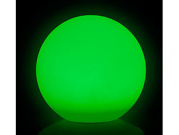 Lunartec 2er-Set Solar-LED-Leuchtkugeln mit Fernbedienung, Ø 20 cm + Ø 30 cm