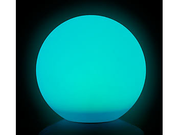 Lunartec 2er-Set Solar-LED-Leuchtkugeln mit Fernbedienung, Ø 20 cm + Ø 30 cm