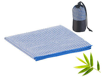 Reisehandtuch nachhaltig: PEARL Schnelltrocknendes, leichtes Bambus-Handtuch, nachhaltig, 80 x 40 cm