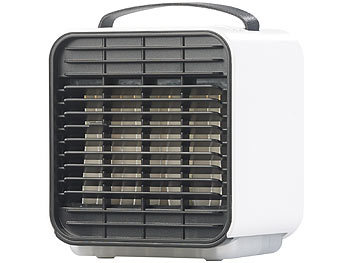 Sichler 4er-Set Mini-Akku-Luftkühler, 3-stufig, Nachtlicht, 5 Std. Laufzeit