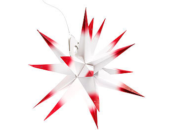 Weihnachtssternlampe: Lunartec 4D-Weihnachtsstern-Lampe aus Papier, 60 cm
