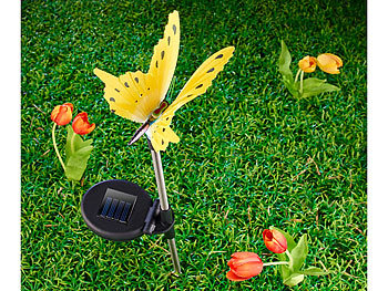 Lunartec Solar-LED-Gartendeko "Schmetterling mit leuchtenden Flügeln"