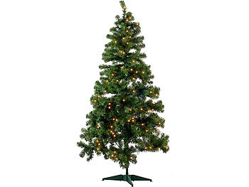 infactory Künstlicher Weihnachtsbaum, grün, 180cm, 465 PVC-Spitzen,  300 LEDs