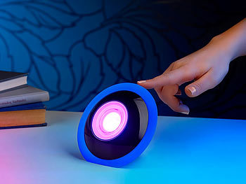 Lunartec LED-Stimmungsleuchte mit Touch-Farbregler und USB-Anschluss
