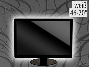 Lunartec TV-Hintergrundbeleuchtung LT-184W mit 4 Leisten, USB, weiß, 46 - 70"