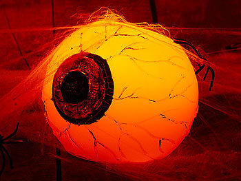 Lunartec Halloween LED-Echtwachs-Kerze im Augendesign