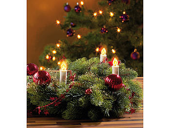 Lunartec LED-Weihnachtsbaum-Lichterkette, 20 LED-Kerzen IP44 (Outdoor)