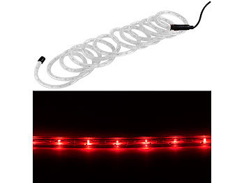 Lunartec LED-Lichtschlauch für innen  10 Meter, rot