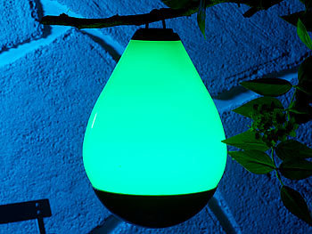 LED Lampe Farbwechsel: Lunartec RGB-Stimmungsleuchte, mit Fernbedienung, IP65