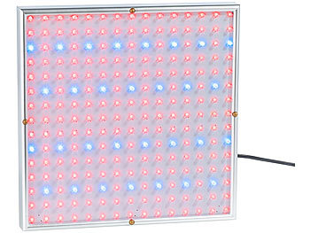 LED-Pflanzenlicht für Erwachsende, innen: Lunartec Profi LED-Pflanzen-Wachstums-Leuchtpanel mit 225 LEDs, 250 Lumen