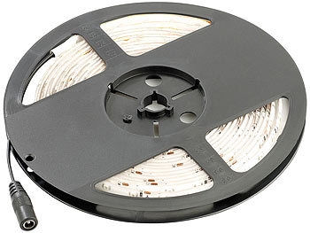 Lunartec LED-Streifen LE-500MN, 5 m, warmweiß, Innenbereich