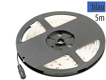LEDStripes: Lunartec LED-Streifen LE-500BN, 5 m, blau, Innenbereich