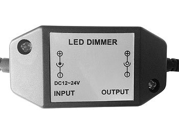 Lunartec Manueller Dimmer für LED-Streifen Serie LE, schwarz