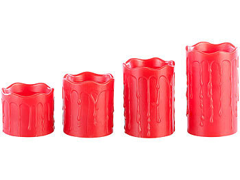 Britesta Adventskranz mit roten LED-Kerzen, rot geschmückt