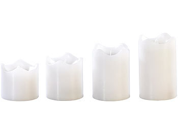 Britesta Adventskranz, silbern, 4 weiße LED-Kerzen mit bewegter Flamme