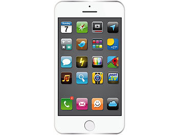 PEARL Badetuch im weißen Smartphone-Design, 170 x 100 cm