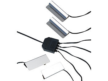 Glasbeleuchtung: Lunartec LED-Glasbodenbeleuchtung: 4 Klammern mit 12 warmweißen LEDs