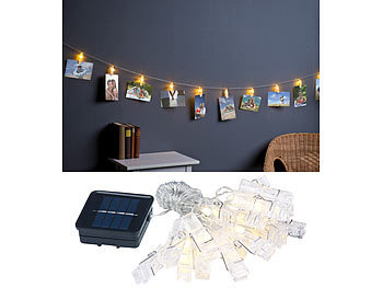 Lunartec LED-Foto-Clips-Lichterkette mit 40 Klammern, Versandrückläufer