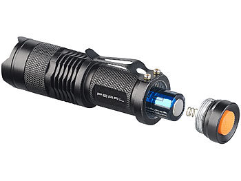 PEARL Taschenlampe mit 3-Watt-Cree-LED & 3 Leuchtmodi, 150 lm, fokussierbar
