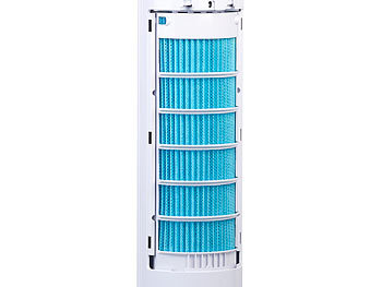 Turmventilator mit Luftbefeuchter und Luftkühler