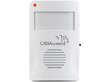 CASAcontrol Batterie-Funk-Durchgangsmelder, PIR-Bewegungssensor, Klingel-Funktion