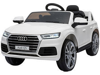 Playtastic Kinderauto Audi Q5, bis 7 km/h, Fernsteuerung, MP3, weiß