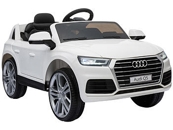 Kinder Elektro Auto: Playtastic Kinderauto Audi Q5, bis 7 km/h, Fernsteuerung, MP3, weiß