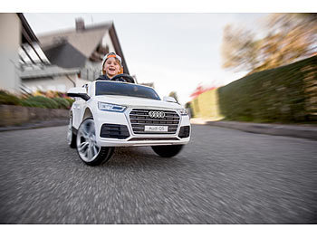 Playtastic Kinderauto Audi Q5, bis 7 km/h, Fernsteuerung, MP3, Versandrückläufer