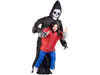 Halloween Kostüm: Playtastic Selbstaufblasendes Kostüm "Gruseliger Gevatter Tod"