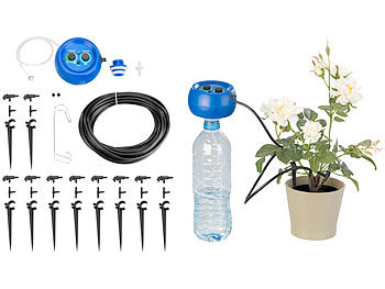 Bewässerung Urlaub: Royal Gardineer Automatische Urlaubs-Bewässerungsanlage für 10 Zimmerpflanzen mit Akku