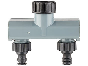 Royal Gardineer 2er-Set WLAN-Bewässerungscomputer mit Dual-Ventil, 2-fach-Verteiler