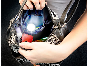 Lunartec 2er-Set automatische LED-Handtaschenlichter, Licht- & Bewegungssensor