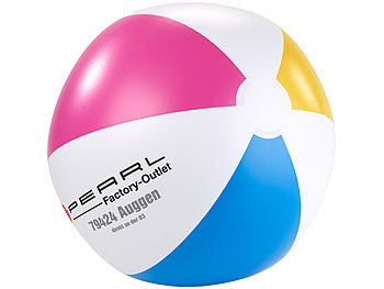 Ball: PEARL Aufblasbarer Wasserball, mehrfarbig, Ø 33 cm