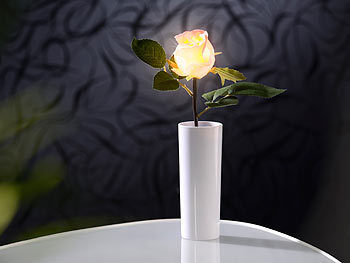 Lunartec LED-Rose "Real Touch" mit LED-Blüte, 28 cm, rosa