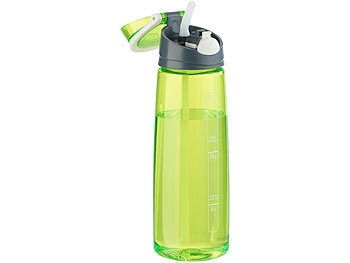 PEARL sports BPA-freie Kunststoff-Trinkflasche mit Einhand-Verschluss, 700 ml, grün